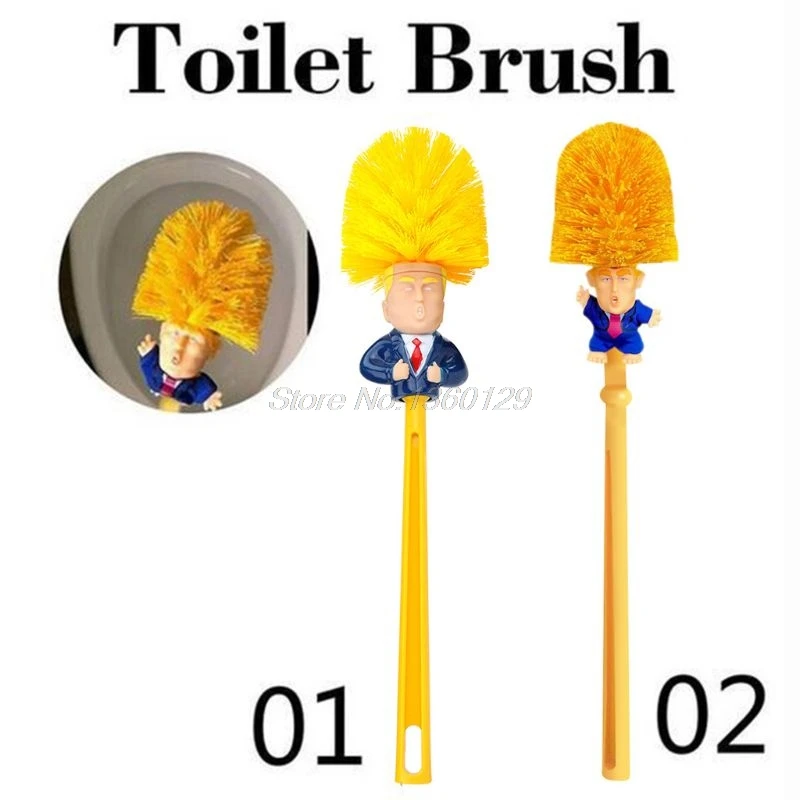 Creative Long-hand Toilet Cleaning Brush Funny Trick American President Face Home WC Bathroom Deep Cleaner Tool With Holder Set
Creative Long-hand Toilet Cleaning Brush Funny Trick American President Face Home WC Bathroom Deep Cleaner Tool With Holder Set