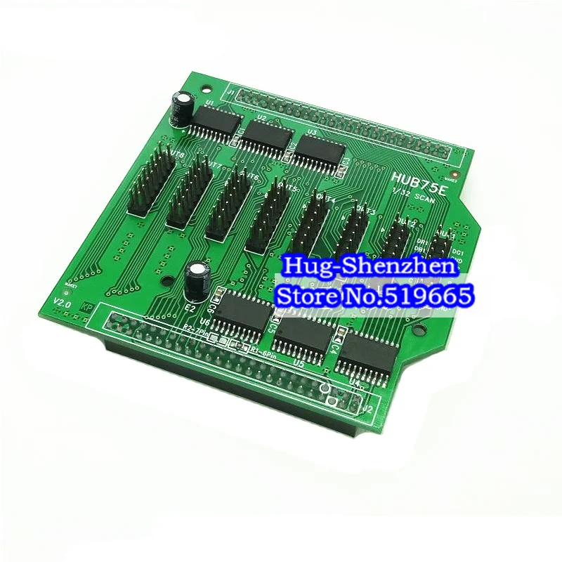 LED display hub75E HUB75E adapter board supports 32 scans with E signal 8 ports output
LED display hub75E HUB75E adapter board supports 32 scans with E signal 8 ports output