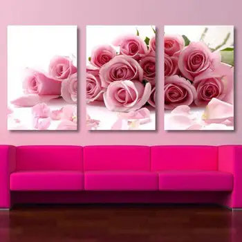 3 Piece Pink Rose Home Decorative Canvas Painting Living Room Paint Wall Hanging Art Picture Paint On Canvas Prints T/203 -34417
3 Piece Pink Rose Home Decorative Canvas Painting Living Room Paint Wall Hanging Art Picture Paint On Canvas Prints T/203 -34417