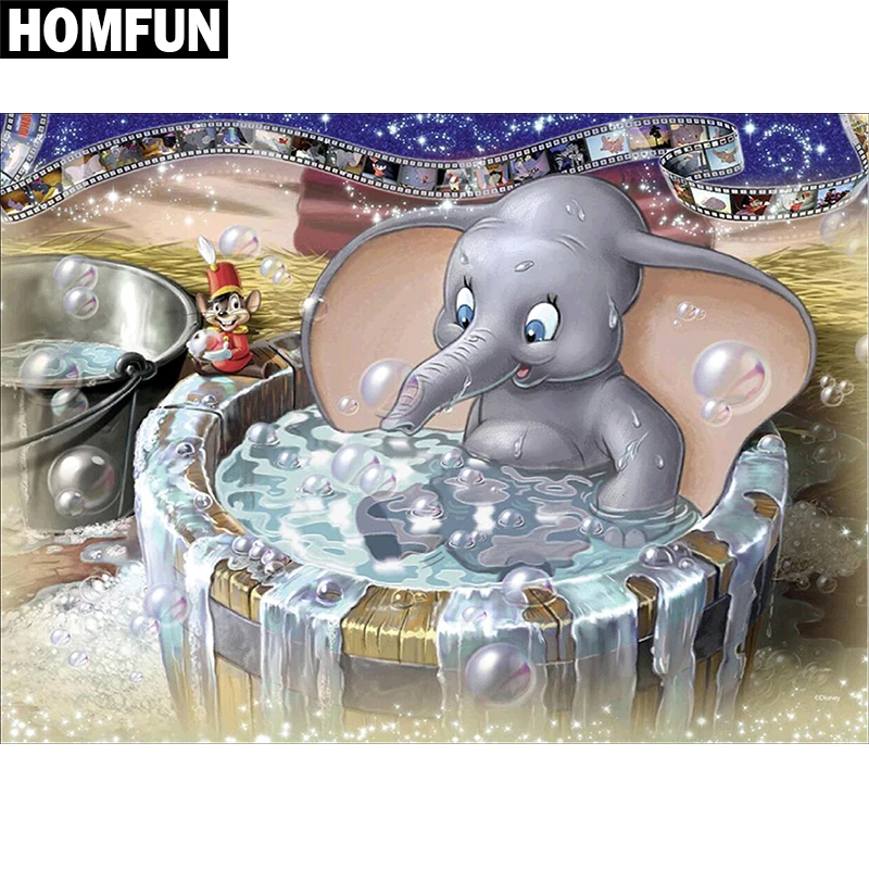 HOMFUN Full Square/Round Drill 5D DIY Diamond Painting "Cartoon elephant" Embroidery Cross Stitch 5D Home Decor Gift
HOMFUN Full Square/Round Drill 5D DIY Diamond Painting "Cartoon elephant" Embroidery Cross Stitch 5D Home Decor Gift