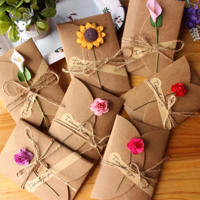 10pcs Retro DIY Kraft Paper Invitation Greeting Card with Envelope Handmade Dry Flower Wedding Party Invitation Envelopes
10pcs Retro DIY Kraft Paper Invitation Greeting Card with Envelope Handmade Dry Flower Wedding Party Invitation Envelopes