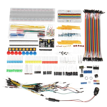 Electronic Components Super Learning Starter Kit Module Resistor Wire For Arduino Breadboard with Box
Electronic Components Super Learning Starter Kit Module Resistor Wire For Arduino Breadboard with Box