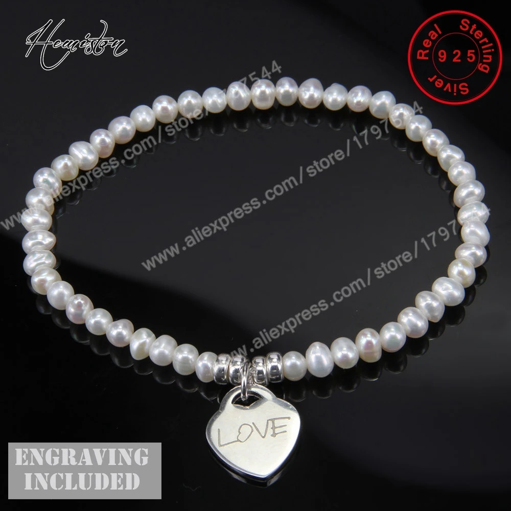Thomas Freshwater Pearls Bracelet with Heart Charm, Engrave Words You Want, Jewelry Gift for Women TS B147
Thomas Freshwater Pearls Bracelet with Heart Charm, Engrave Words You Want, Jewelry Gift for Women TS B147