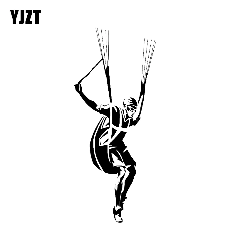 YJZT 7.7*18.3CM Interesting Parachuting Decor Car Sticker Vinyl Accessories Graphic Black/Silver C12-0746
YJZT 7.7*18.3CM Interesting Parachuting Decor Car Sticker Vinyl Accessories Graphic Black/Silver C12-0746