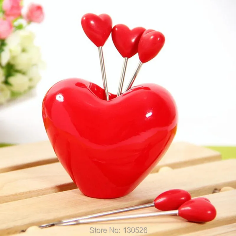 Stainless Steel Fruit Fork Cute Lovely Red Heart shaped Dessert Spoon Set Kitchen Accessories
Stainless Steel Fruit Fork Cute Lovely Red Heart shaped Dessert Spoon Set Kitchen Accessories