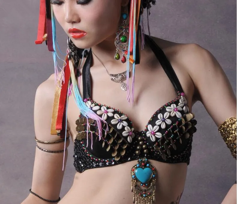 American Tribal Style Belly Dance Crop Top Bra With Coins And Shells Outfits Black S M L Free Shipping
American Tribal Style Belly Dance Crop Top Bra With Coins And Shells Outfits Black S M L Free Shipping