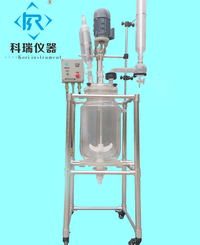 10L EX Series Double Layer Glass Reactor with Explosion motor,PTFE/Teflon seal,220V/110V,Vertical condensor with reflux flask
10L EX Series Double Layer Glass Reactor with Explosion motor,PTFE/Teflon seal,220V/110V,Vertical condensor with reflux flask
