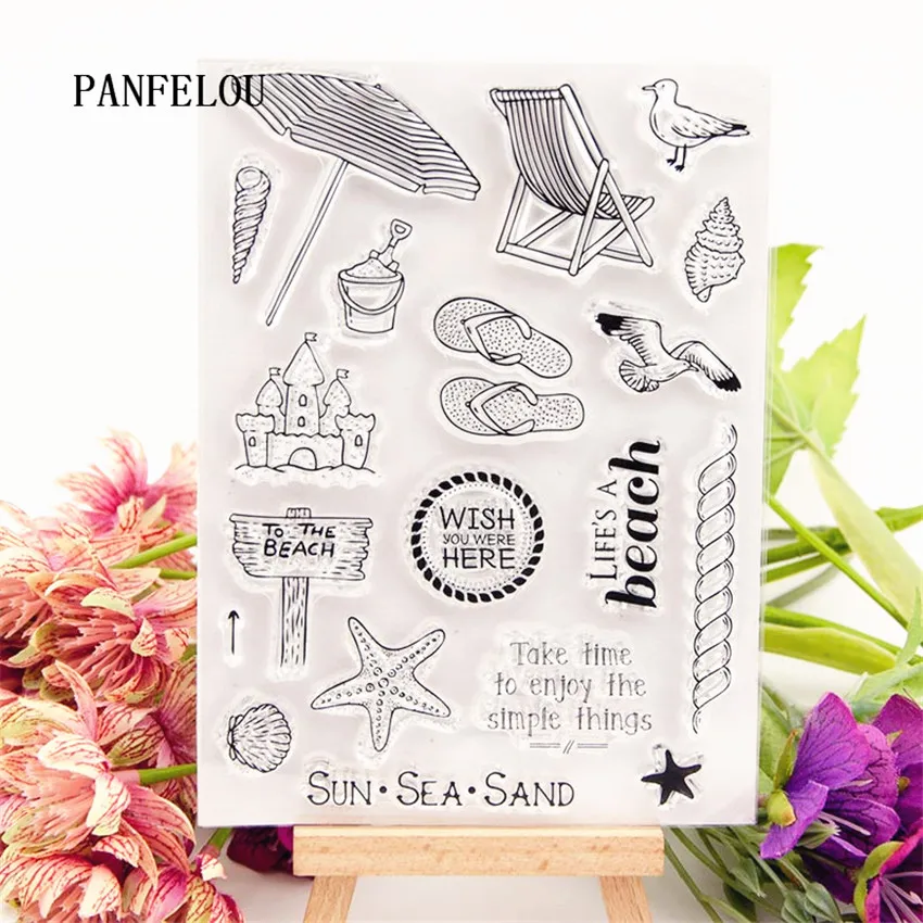 PANFELOU beach vacation Transparent Silicone Rubber Clear Stamps cartoon for Scrapbooking/DIY Christmas wedding New year album
PANFELOU beach vacation Transparent Silicone Rubber Clear Stamps cartoon for Scrapbooking/DIY Christmas wedding New year album