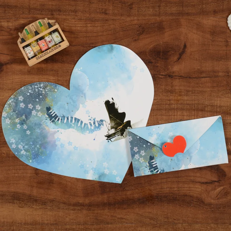 6pcs Creative love heart shaped greeting card small card Valentine's day teacher's day greeting card holiday wish message card
6pcs Creative love heart shaped greeting card small card Valentine's day teacher's day greeting card holiday wish message card