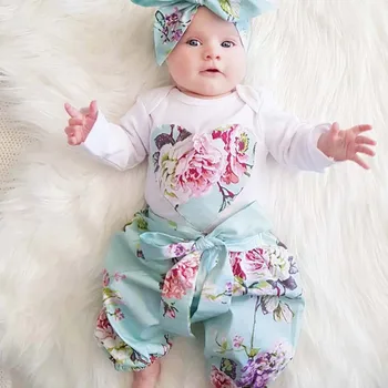 Newborn Baby Girl Romper Little Girls Clothes Long Sleeve Big Flower Three-Piece Suit Toddler Kids Jumpsuit Mini Boss Rompers
Newborn Baby Girl Romper Little Girls Clothes Long Sleeve Big Flower Three-Piece Suit Toddler Kids Jumpsuit Mini Boss Rompers
