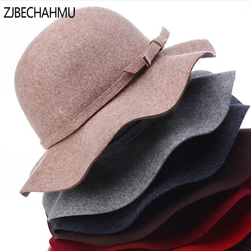 Casual Pillbox Hat Women Wide Brim Felt Bowler Fedora Hat Floppy Sun Bowknot Cloche Cap Womens Large Hat New Apparel Accessories
Casual Pillbox Hat Women Wide Brim Felt Bowler Fedora Hat Floppy Sun Bowknot Cloche Cap Womens Large Hat New Apparel Accessories