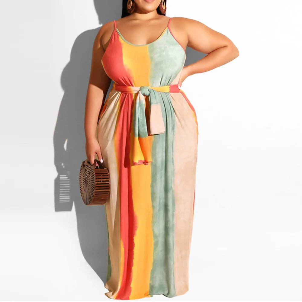 Plus Size Long Maxi Dress Women Striped Print Boho Bohemian Beach Dresses Spaghetti Strap Sexy Club Party Floor-Length Vestidos
Plus Size Long Maxi Dress Women Striped Print Boho Bohemian Beach Dresses Spaghetti Strap Sexy Club Party Floor-Length Vestidos