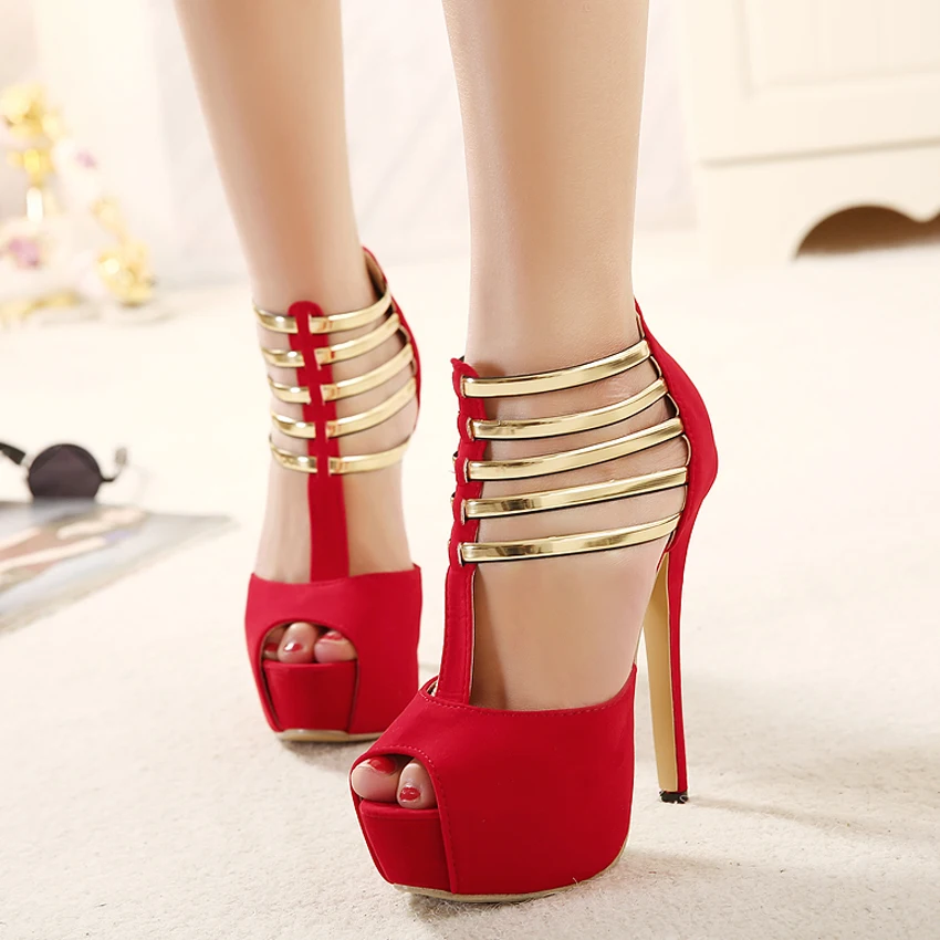 Womens Sexy Open Toe Thin High-Heeled Sandals Shoes Black Red Pumps Women Sandals High Heels Metal Wedding Shoes For Women Womens Sexy Open Toe Thin High-Heeled Sandals Shoes Black Red Pumps Women Sandals High Heels Metal Wedding Shoes For Women <br><br>Aliexpress