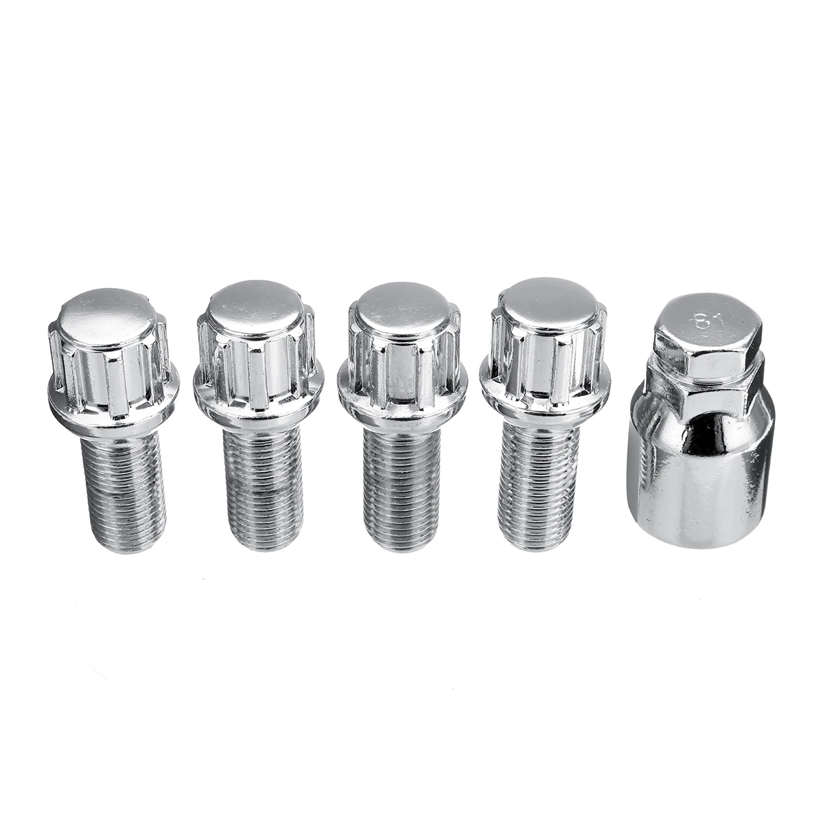 B8 16+4 Cerraduras De La Rueda Pernos /& Negro 05-15 14x1.5 Tuercas para audi A4