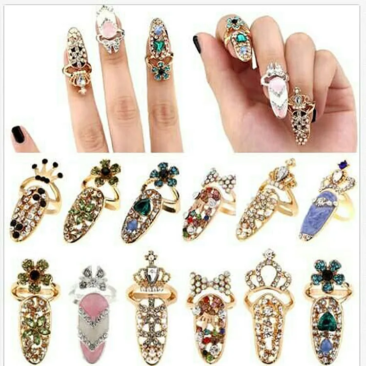Fashion Rhinestone Cute Bowknot Finger Nail Ring Charm Crown Flower Crystal Female Personality Nail Art Rings Dia 13mm wholesale
Fashion Rhinestone Cute Bowknot Finger Nail Ring Charm Crown Flower Crystal Female Personality Nail Art Rings Dia 13mm wholesale
