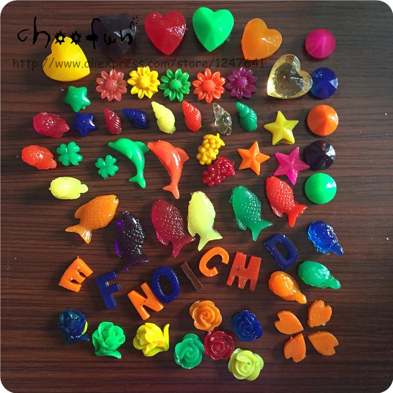 50g/lot Mixed Cartoon Shape Growing Water Balls Hydrogel Gel Jelly Color Easy Broken Toy Water Beads
50g/lot Mixed Cartoon Shape Growing Water Balls Hydrogel Gel Jelly Color Easy Broken Toy Water Beads