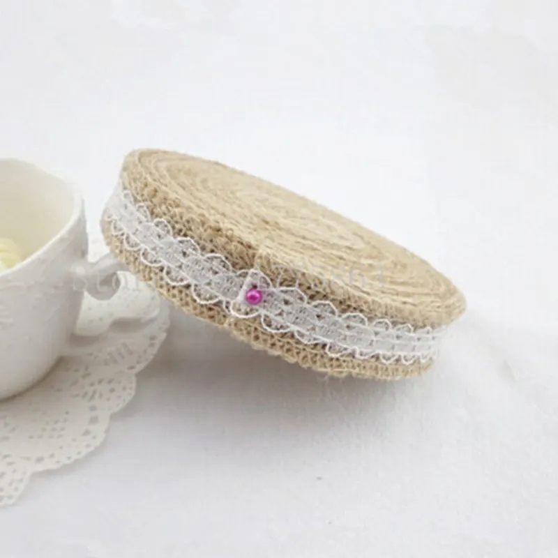 10 Metre Natural Burlap Hessian Ribbon with Lace , 2.5cm Widths Wedding Party Decoration Christmas Decor Lace Trim AA7917
10 Metre Natural Burlap Hessian Ribbon with Lace , 2.5cm Widths Wedding Party Decoration Christmas Decor Lace Trim AA7917