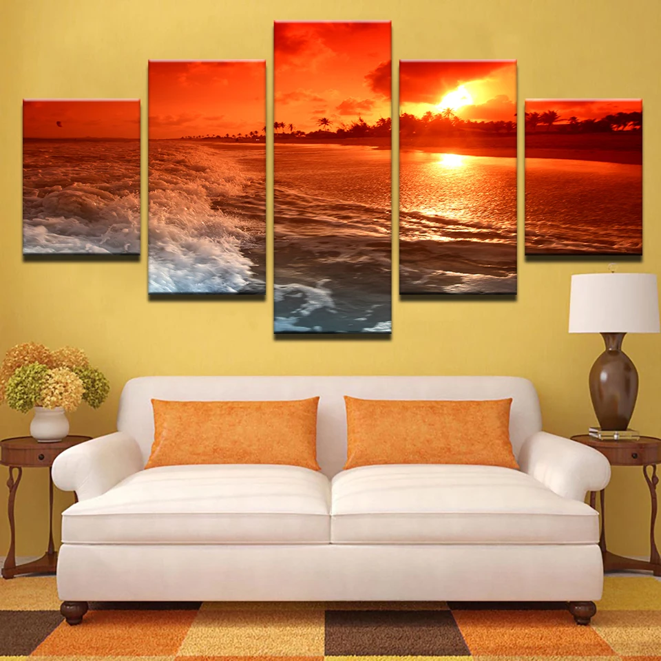 Canvas Pictures Home Decor Frame 5 Pieces Sunset Glow Tinted The Sky Red Paintings Modular Beach Waves Seascape Poster Wall Art
Canvas Pictures Home Decor Frame 5 Pieces Sunset Glow Tinted The Sky Red Paintings Modular Beach Waves Seascape Poster Wall Art