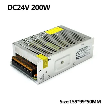 

New Arrival DC24V 8.3A 200W Power Supply Switching Power Source 110v 220V AC DC 24V SMPS For LED Light Strip display Lighting