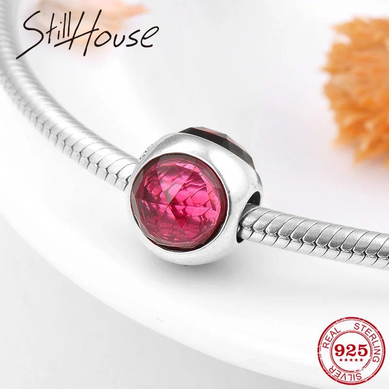 Authentic 925 Sterling Silver wine Red Big zircon Beads Fit Original Pandora Women Charm Bracelets & Bangles Jewelry
Authentic 925 Sterling Silver wine Red Big zircon Beads Fit Original Pandora Women Charm Bracelets & Bangles Jewelry