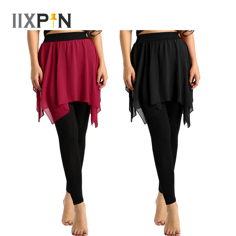 IIXPIN Womens Yoga Latin Dance Pantskirt Flowy Cropped Length Footless Leggings Skirt Asymmetric Adult Dance Performance Costume 
IIXPIN Womens Yoga Latin Dance Pantskirt Flowy Cropped Length Footless Leggings Skirt Asymmetric Adult Dance Performance Costume