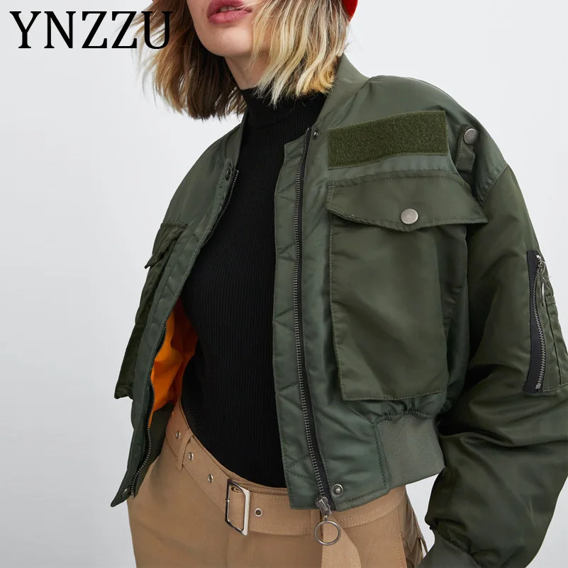 YNZZU 2019 Autumn Winter Parkas Cool Basic Bomber Jacket Women Army Green Cotton Padded Coat Zipper chaqueta Biker Outwear A1061
YNZZU 2019 Autumn Winter Parkas Cool Basic Bomber Jacket Women Army Green Cotton Padded Coat Zipper chaqueta Biker Outwear A1061