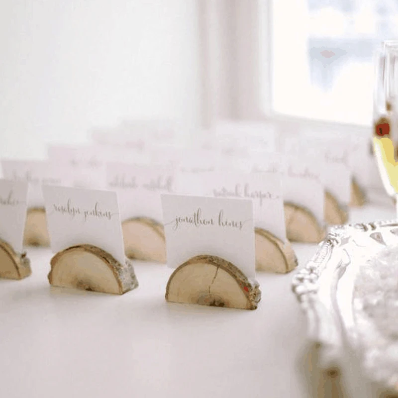 1PC Wooden Stump Shape Wedding Party Card Holder Stand Number Name Table Menu Picture Photo Clip Office Desktop Ornament
1PC Wooden Stump Shape Wedding Party Card Holder Stand Number Name Table Menu Picture Photo Clip Office Desktop Ornament
