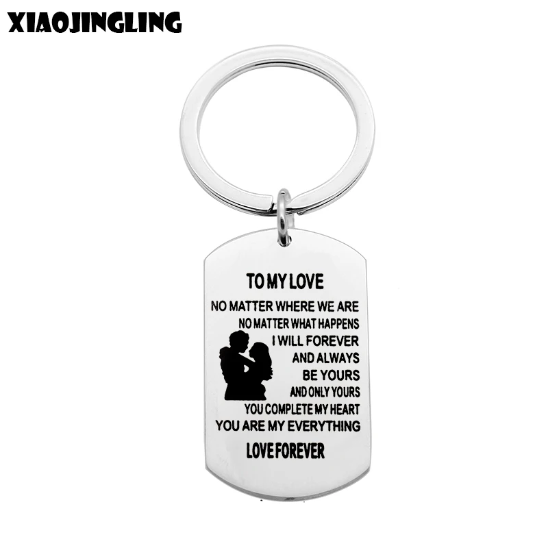 XIAOJINGLING Romantic Design Keychain Fashion Key Ring 'TO MY LOVE LOVE FOREVER' Lover Couple Jewelry Gifts Key Ring Accessories
XIAOJINGLING Romantic Design Keychain Fashion Key Ring 'TO MY LOVE LOVE FOREVER' Lover Couple Jewelry Gifts Key Ring Accessories