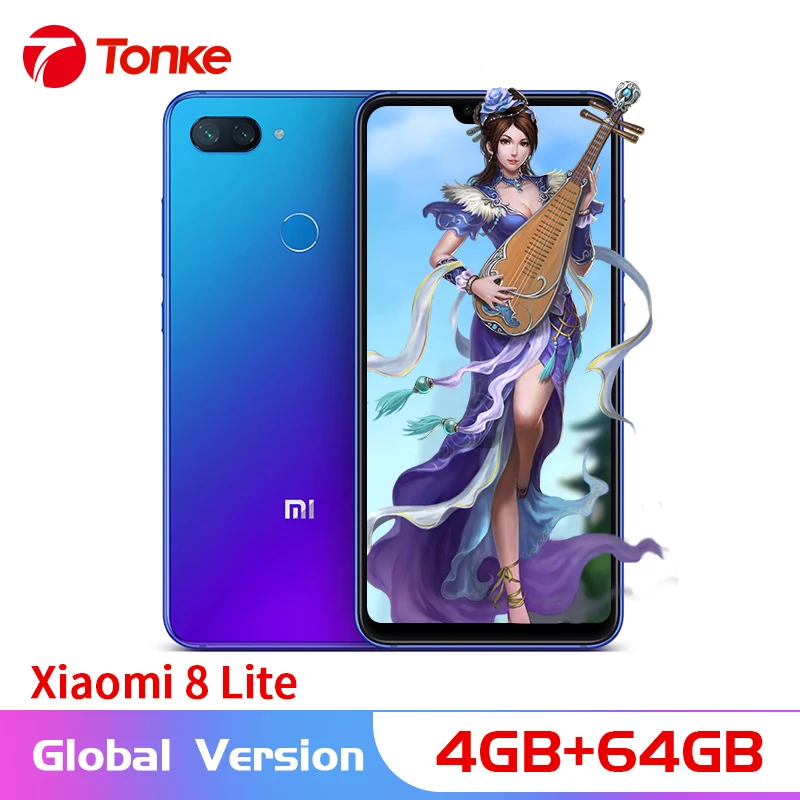 

Global Version Xiaomi Mi 8 Lite 4GB RAM 64GB ROM 6.26" 19:9 Notch Full Screen Snapdragon 660 AIE Octa Core 24MP Smartphone
