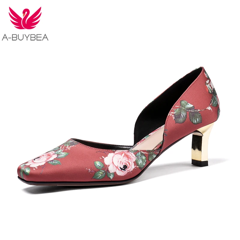 A-BUYBEA New Women Shoes Basic Style Elegant Ladies Pumps Mid Heels Slip-on Women Office Shoes Red Silk Flower Shoes Woman
A-BUYBEA New Women Shoes Basic Style Elegant Ladies Pumps Mid Heels Slip-on Women Office Shoes Red Silk Flower Shoes Woman