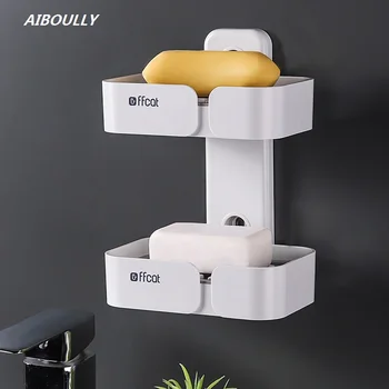 AIBOULLY Double Layers Soap Box Kitchen Tools Bathroom Accessories Soap Dish Suction Holder Storage Basket Soap Box Stand W3018
AIBOULLY Double Layers Soap Box Kitchen Tools Bathroom Accessories Soap Dish Suction Holder Storage Basket Soap Box Stand W3018