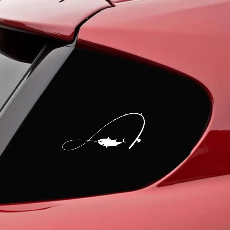 car styling 13cm*5.5cm Fashion Fishing Fishing Rod Fisherman Fish Hobby For Men Vinyl Car Window Sticker Decals Black Silver
car styling 13cm*5.5cm Fashion Fishing Fishing Rod Fisherman Fish Hobby For Men Vinyl Car Window Sticker Decals Black Silver