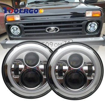 1 pair 7 inch LED Headlights with White Halo Halogen Headlights Ring Depth + Amber Turn Signal Halo For Jeep Wrangler JK lada ni
1 pair 7 inch LED Headlights with White Halo Halogen Headlights Ring Depth + Amber Turn Signal Halo For Jeep Wrangler JK lada ni