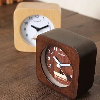 Quartz Bedside Desk Alarm Clock with Snooze and Night Light FeatureArabic Numerals Square Nature Wood Non Ticking Sweep Analog
Quartz Bedside Desk Alarm Clock with Snooze and Night Light FeatureArabic Numerals Square Nature Wood Non Ticking Sweep Analog