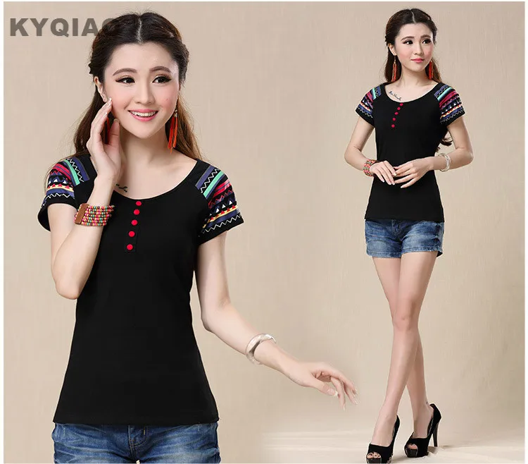 KYQIAO Blusas Femininas women black orange ethnic geometrical print t-shirt big size m l xl 2xl 3xl tribe t shirt tee blusa
KYQIAO Blusas Femininas women black orange ethnic geometrical print t-shirt big size m l xl 2xl 3xl tribe t shirt tee blusa