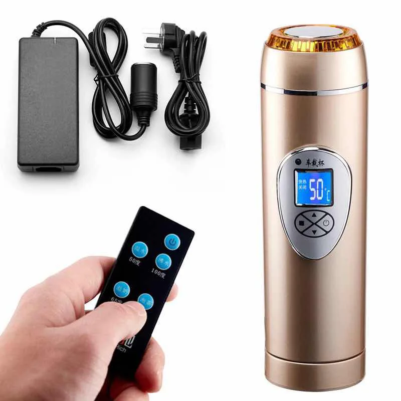 350ML 4 Color Remote Control Car Auto Heating Cup LCD Display Temperature Car Boiling Electric Kettle Boiling Vehicle Thermos
350ML 4 Color Remote Control Car Auto Heating Cup LCD Display Temperature Car Boiling Electric Kettle Boiling Vehicle Thermos