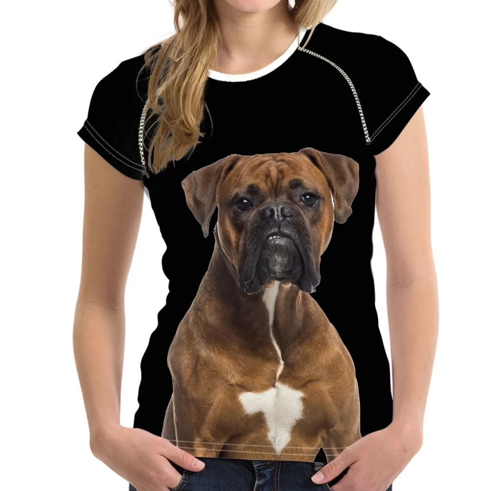 Cool 3D Boxer Dog Printing Woman Summer T Shirts Harajuku Short Sleeve Top Tees Clothing Fashion Brand Lady T-shirts
Cool 3D Boxer Dog Printing Woman Summer T Shirts Harajuku Short Sleeve Top Tees Clothing Fashion Brand Lady T-shirts