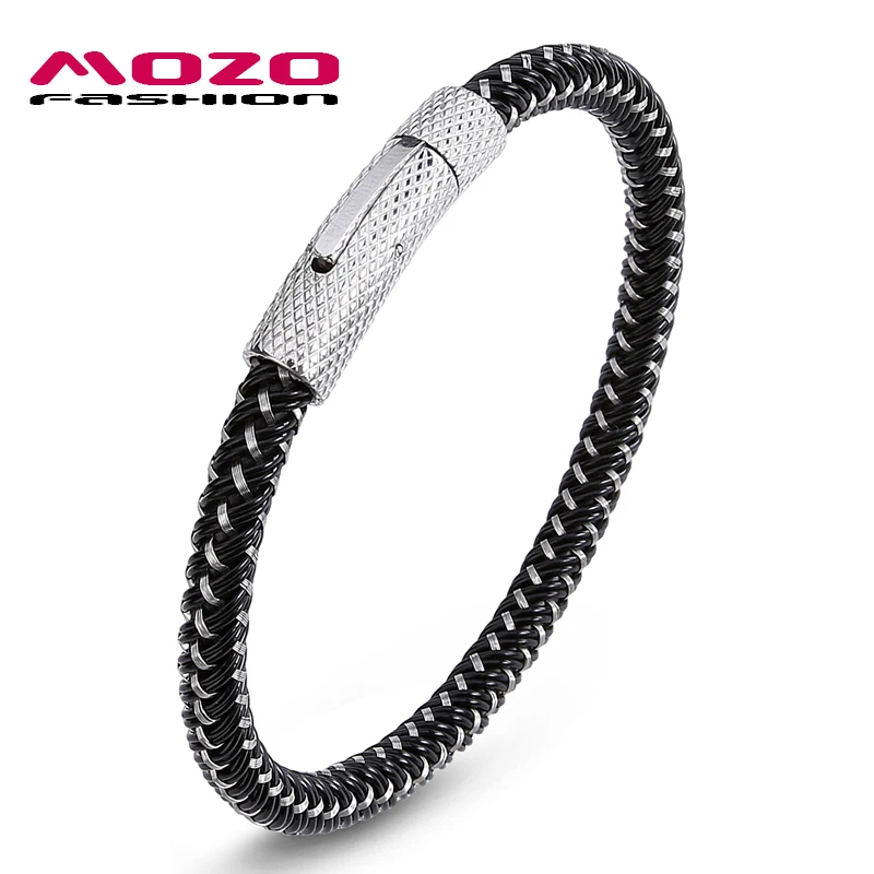 MOZO FASHION New Arrival Male Charm Bracelets Steel Wire Leather Rope Mixed Braided Bracelet Punk Style Cool Men Jewelry PS1006
MOZO FASHION New Arrival Male Charm Bracelets Steel Wire Leather Rope Mixed Braided Bracelet Punk Style Cool Men Jewelry PS1006