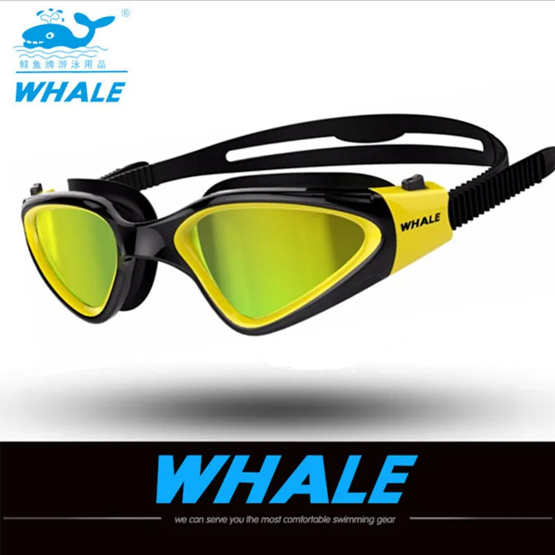 

2017 Whale brand Unisex Adult Non Fogging Anti-UV Soft Silicone Adjustable Professional Swimming Goggles Swim Glasses eyewear