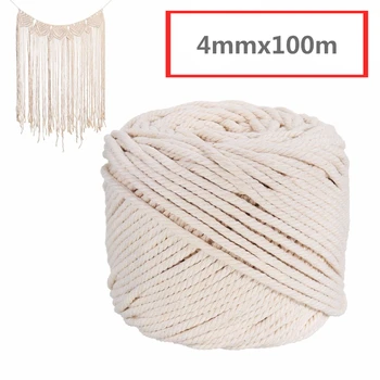 New Durable Natural Beige White Macrame Cotton Twisted Cord Rope String DIY Garden Yard Home Textile Accessories Craft 4mmx100m
New Durable Natural Beige White Macrame Cotton Twisted Cord Rope String DIY Garden Yard Home Textile Accessories Craft 4mmx100m