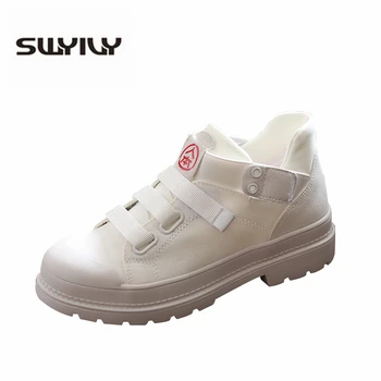 SWYIVY Canvas Tooling Ankle Boots Woman Sneakers High Top 2019 New Autumn Female Casual Shoes White Martin Boots Flats Patchwork
SWYIVY Canvas Tooling Ankle Boots Woman Sneakers High Top 2019 New Autumn Female Casual Shoes White Martin Boots Flats Patchwork