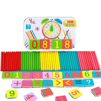 Wooden Baby Math Toy Counting Sticks early Education Wooden Montessori Toy Puzzle Calculate Game Toys Math toys with Iron box 
Wooden Baby Math Toy Counting Sticks early Education Wooden Montessori Toy Puzzle Calculate Game Toys Math toys with Iron box
