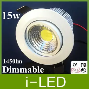 High Power Cob 15W LED Ceiling Downlight Dimmable LED Lights For Home LED Recessed Spot Light Warm / Cold White CE&ROHS UL SAA
High Power Cob 15W LED Ceiling Downlight Dimmable LED Lights For Home LED Recessed Spot Light Warm / Cold White CE&ROHS UL SAA