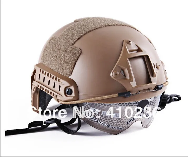 

2015NEW Emerson FAST Helmet with Protective Goggle Base Jump Type helmet Military airsoft helmet Black 8818
