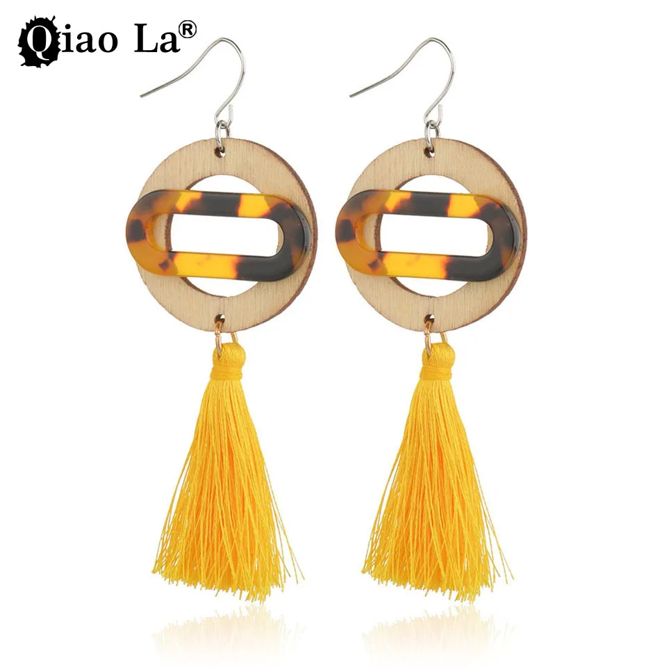 QIao La Fashion Vintage Bohemian Ethnic Earrings Resin Acrylic Brown Leopard Long Fringe Female Pendant Earrings Jewelry Boucle
QIao La Fashion Vintage Bohemian Ethnic Earrings Resin Acrylic Brown Leopard Long Fringe Female Pendant Earrings Jewelry Boucle
