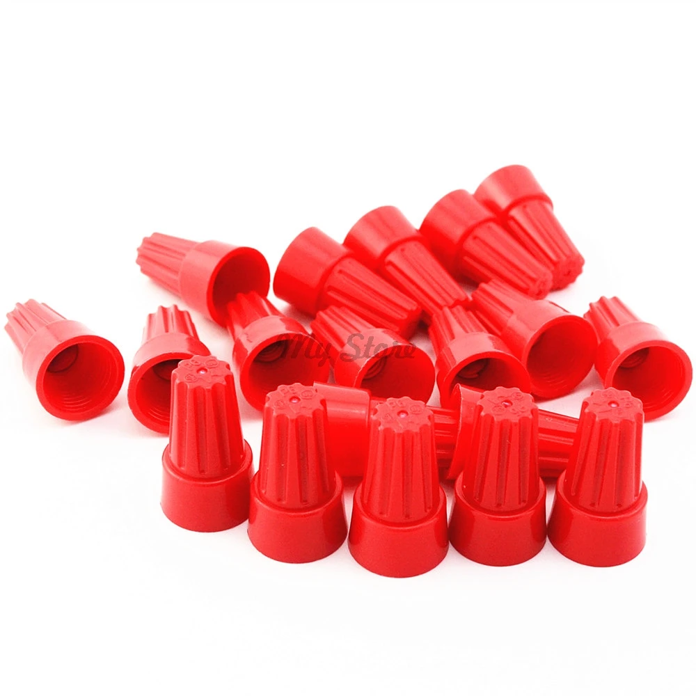 100Pcs P6 Red Wire Connector Twist-On Terminals Cap Spring Insert Assortment 22-10 AWG
100Pcs P6 Red Wire Connector Twist-On Terminals Cap Spring Insert Assortment 22-10 AWG