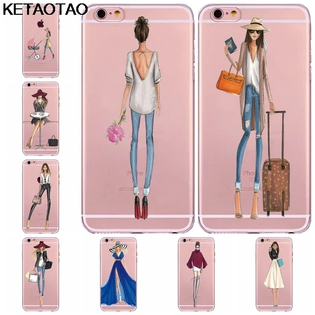 KETAOTAO Горячая Мода девушка покупки телефонные чехлы для iPhone 4S SE 5C 5S 6 6S 7 8 Plus X Чехол