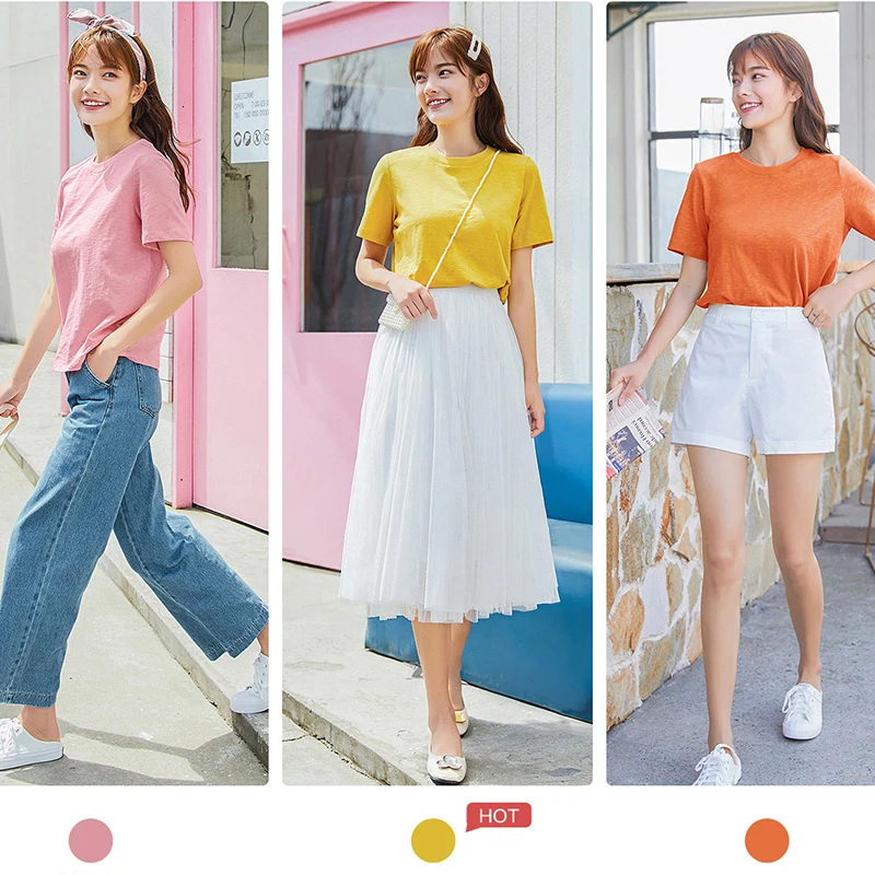SEMIR women tee tshirt clothes O-Neck Short Sleeve Female T-shirt Cotton Tops mujer verano 2018 Casual Summer Fashion Tee
SEMIR women tee tshirt clothes O-Neck Short Sleeve Female T-shirt Cotton Tops mujer verano 2018 Casual Summer Fashion Tee