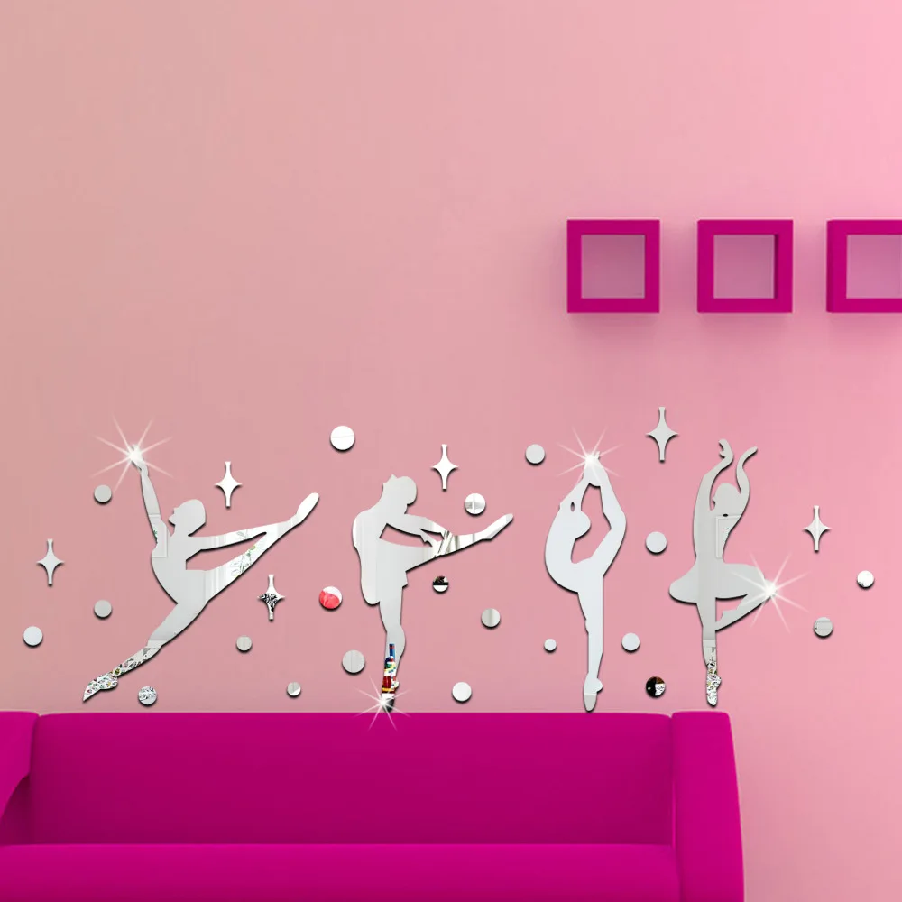 34 Pcs/Set 3D Fashion Acrylic Mirror Surface Wall Sticker Ballet Dance Girls Design for Dance room Kindergarten Wall Decoration
34 Pcs/Set 3D Fashion Acrylic Mirror Surface Wall Sticker Ballet Dance Girls Design for Dance room Kindergarten Wall Decoration