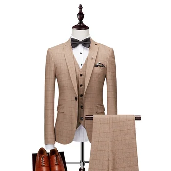 Nice New Vogue2 Pieces Classic Plaid Suits Male Dress Blazer Business Men Wedding Groom Suits Slim Fit Tuexdo Party Dress
Nice New Vogue2 Pieces Classic Plaid Suits Male Dress Blazer Business Men Wedding Groom Suits Slim Fit Tuexdo Party Dress